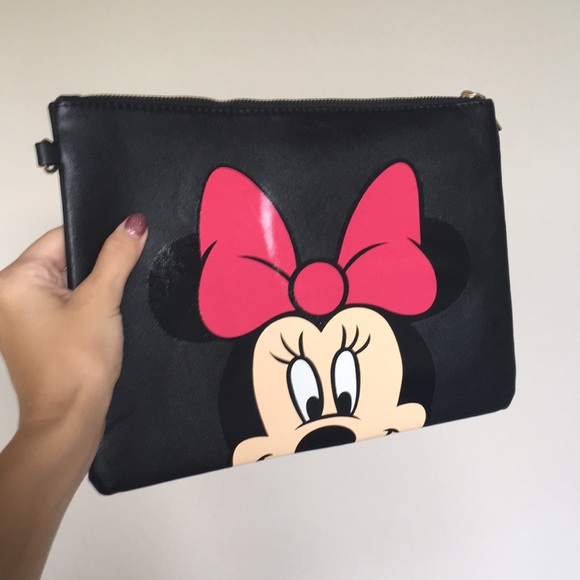Disney Minnie Mouse Bow Clutch Shoulder Bag - Picture 2 of 7
